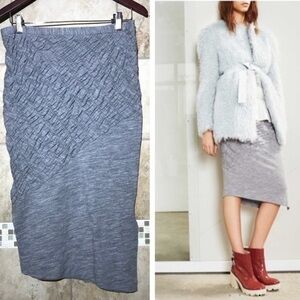 Derek Lam 10 Crosby Wool Jersey Rouched Skirt NWT Asymmetrical